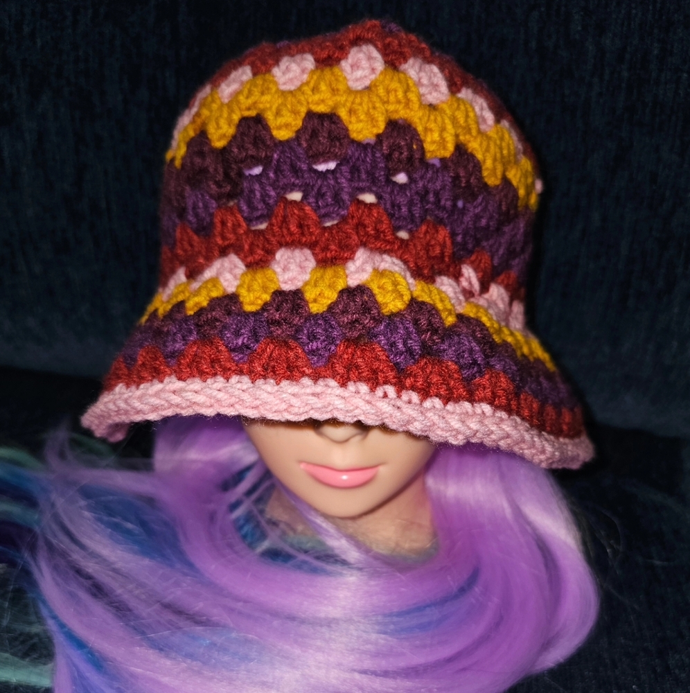 Handmade crochet bucket hat